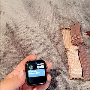 Apple Smartwatch with Black Face and Interchangeable Bands